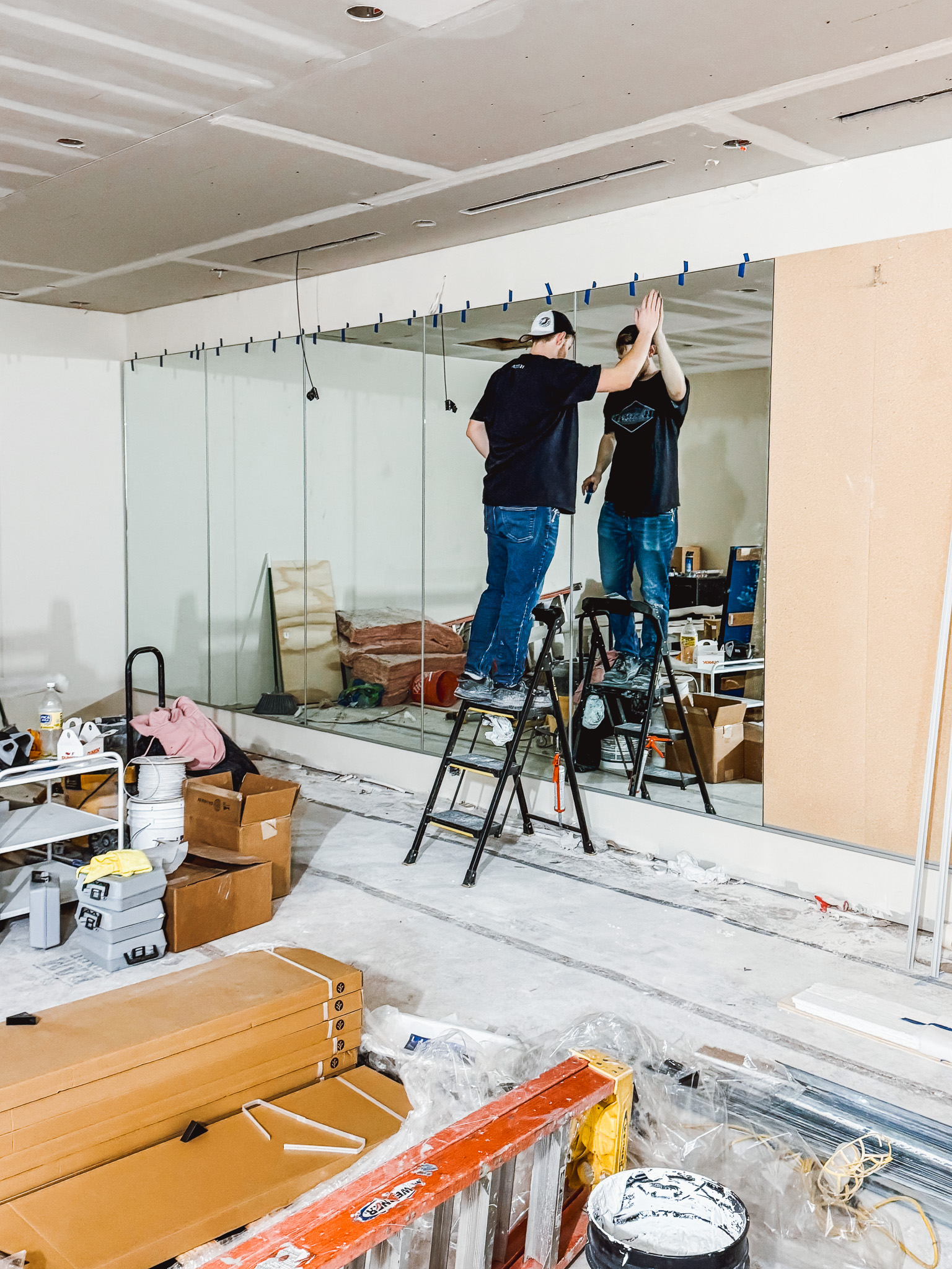 Pvolve fitness studio build-out in Pleasantville, NY by HNB Services