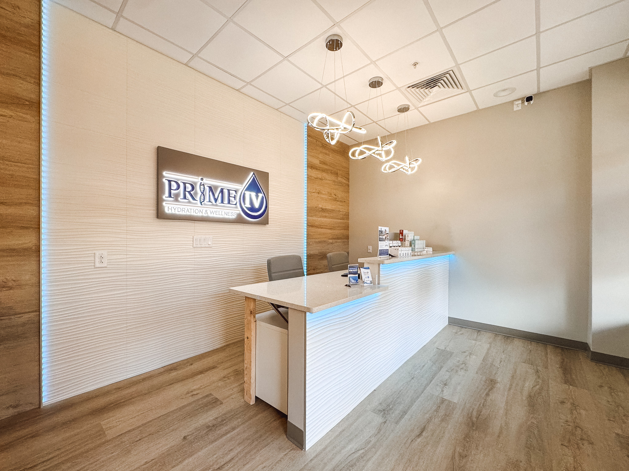 Prime IV wellness and medical build-out completed by HNB Services commercial general contractor